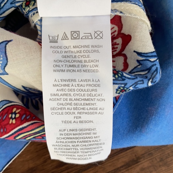 J.Crew Point Sur Sleeveless Ruffle Block Print Top - Picture 9 of 9